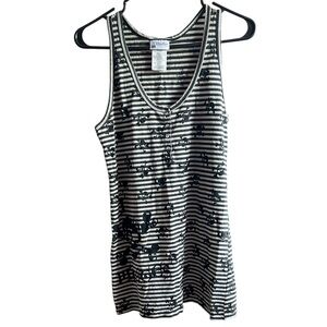 Authentic Disney Pirate Skull Sparkle Tank – Size M